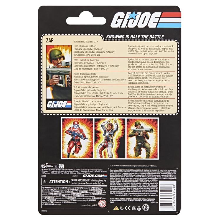 🔥PRESALE🔥G.I. Joe Classified Series Retro Collection Rafael "Zap" Melendez Action Figure (Hasbro)