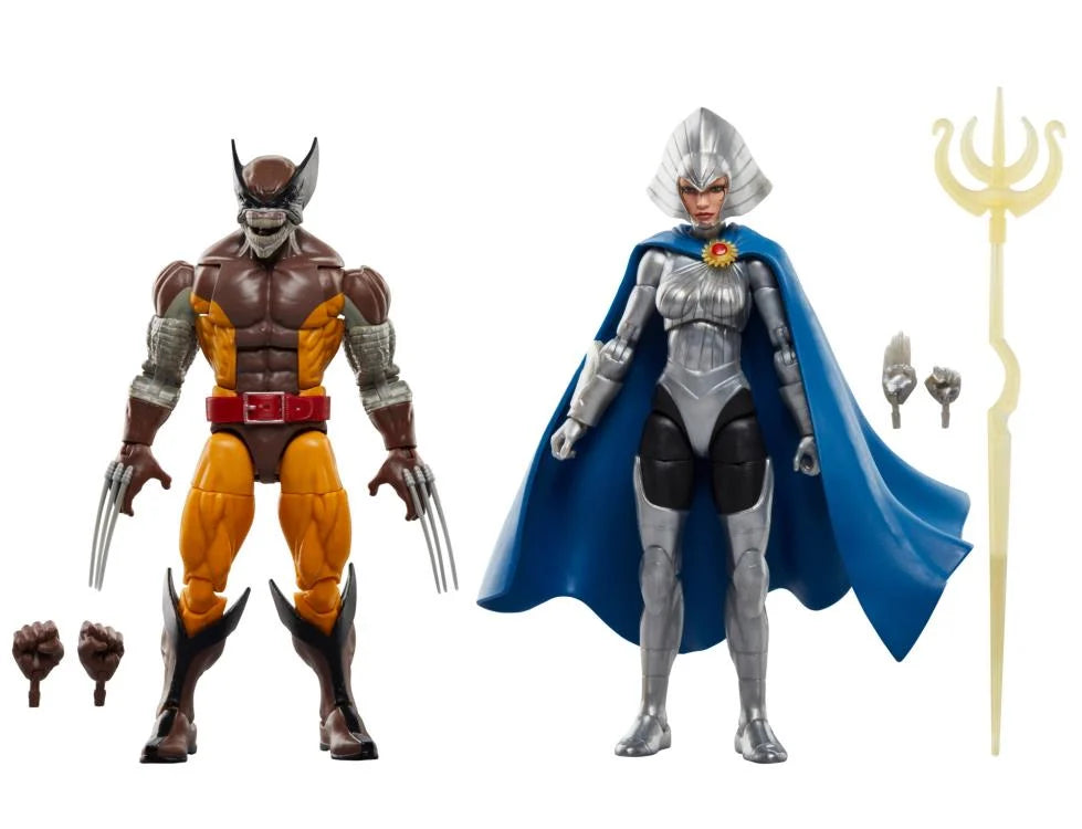 Wolverine 50th Anniversary Marvel Legends Wolverine and Lilandra Neramani Action Figure Two-Pack (Hasbro)