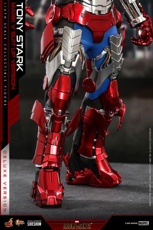 Iron Man 2 MMS600 Tony Stark (Mark V Suit Up Ver.) Deluxe 1/6th Scale Collectible Figure (Hot Toys)