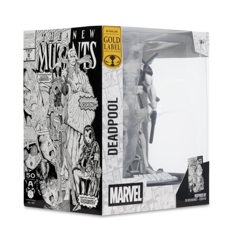 Marvel Comics Gold Label Deadpool (Line Art Ver.) (The New Mutants #98) 1/10 Scale Figure (McFarlane Toys)
