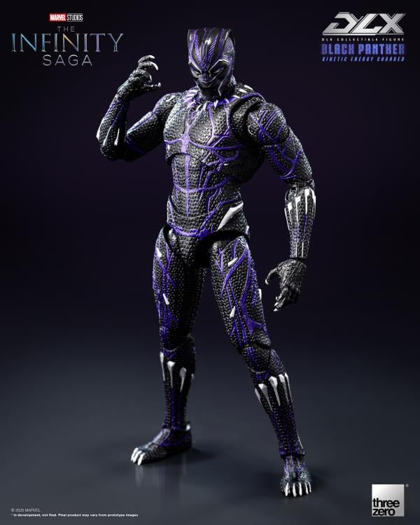 🔥PRESALE🔥Marvel: The Infinity Saga DLX Black Panther (Kinetic Energy Charged) 1/12 Scale Action Figure (Threezero)
