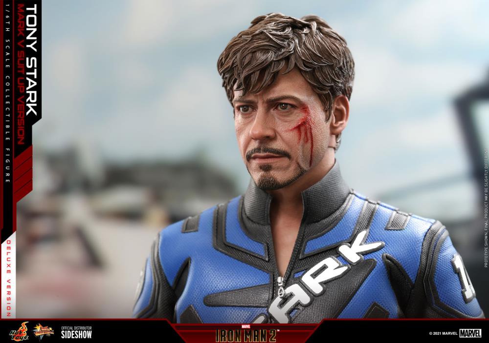 Iron Man 2 MMS600 Tony Stark (Mark V Suit Up Ver.) Deluxe 1/6th Scale Collectible Figure (Hot Toys)