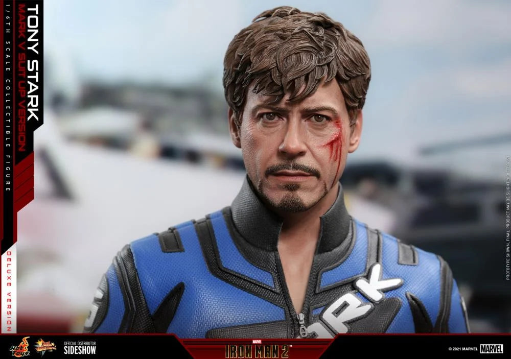 Iron Man 2 MMS600 Tony Stark (Mark V Suit Up Ver.) Deluxe 1/6th Scale Collectible Figure (Hot Toys)