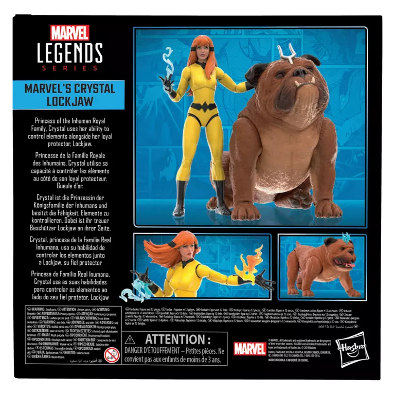 Inhumans Marvel Legends Lockjaw and Marvel's Crystal Action Figure Two-Pack (Hasbro)