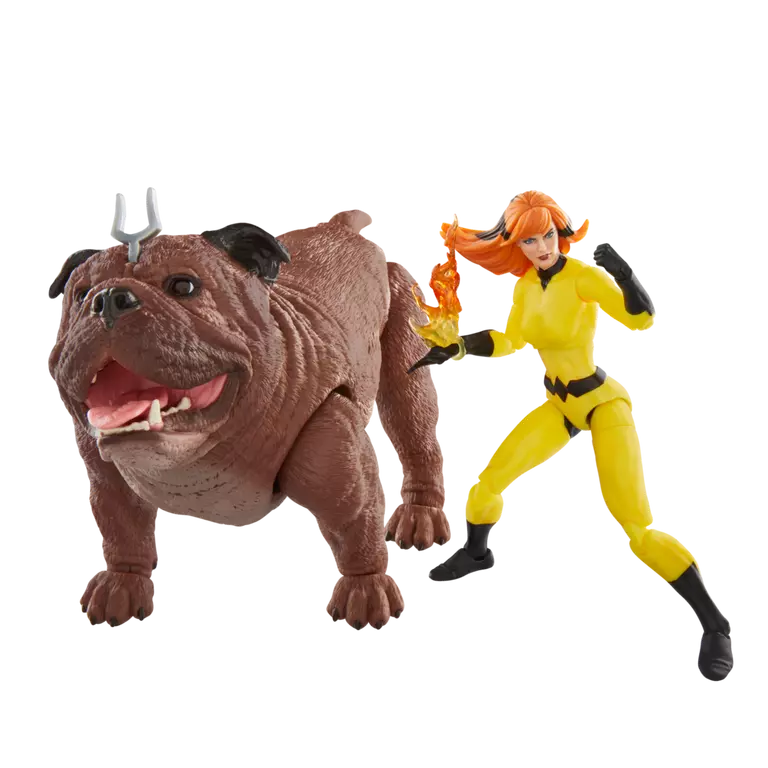 Inhumans Marvel Legends Lockjaw and Marvel's Crystal Action Figure Two-Pack (Hasbro)