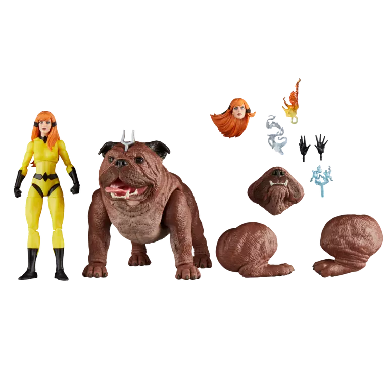 Inhumans Marvel Legends Lockjaw and Marvel's Crystal Action Figure Two-Pack (Hasbro)