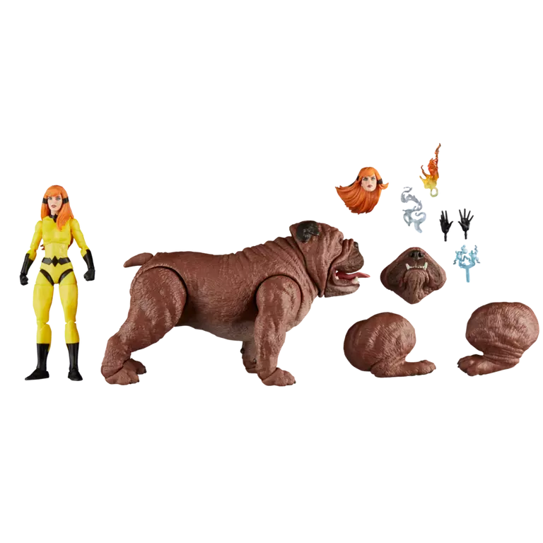 Inhumans Marvel Legends Lockjaw and Marvel's Crystal Action Figure Two-Pack (Hasbro)