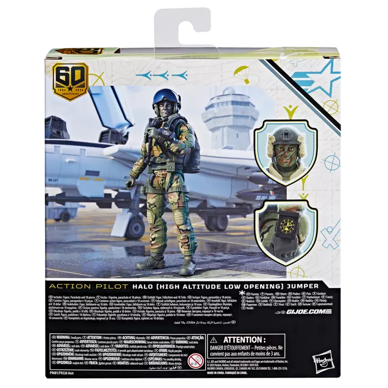 G.I. Joe 60th Anniversary Classified Series Action Pilot Halo Jumper Action Figure (Hasbro)