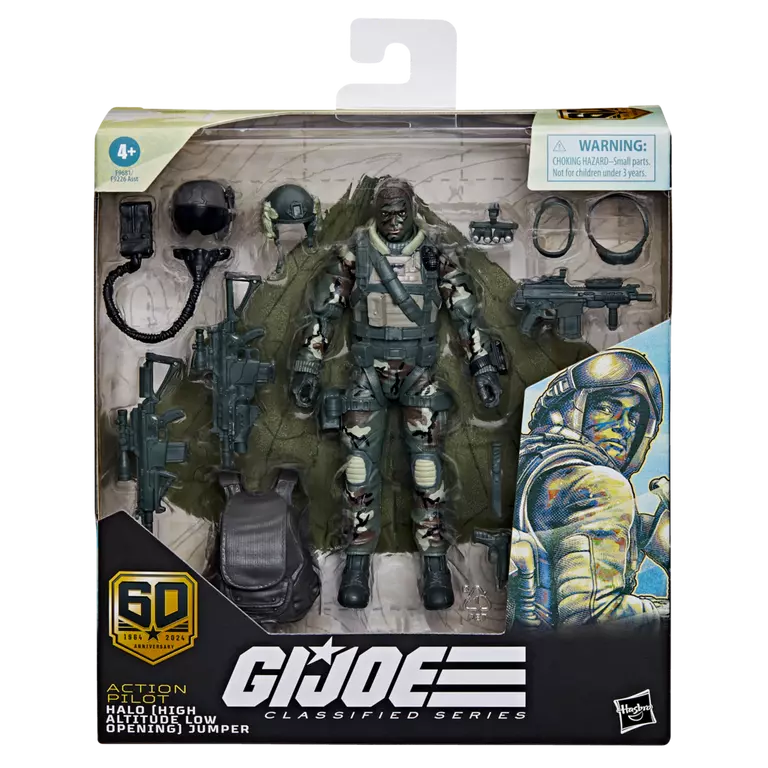 G.I. Joe 60th Anniversary Classified Series Action Pilot Halo Jumper Action Figure (Hasbro)