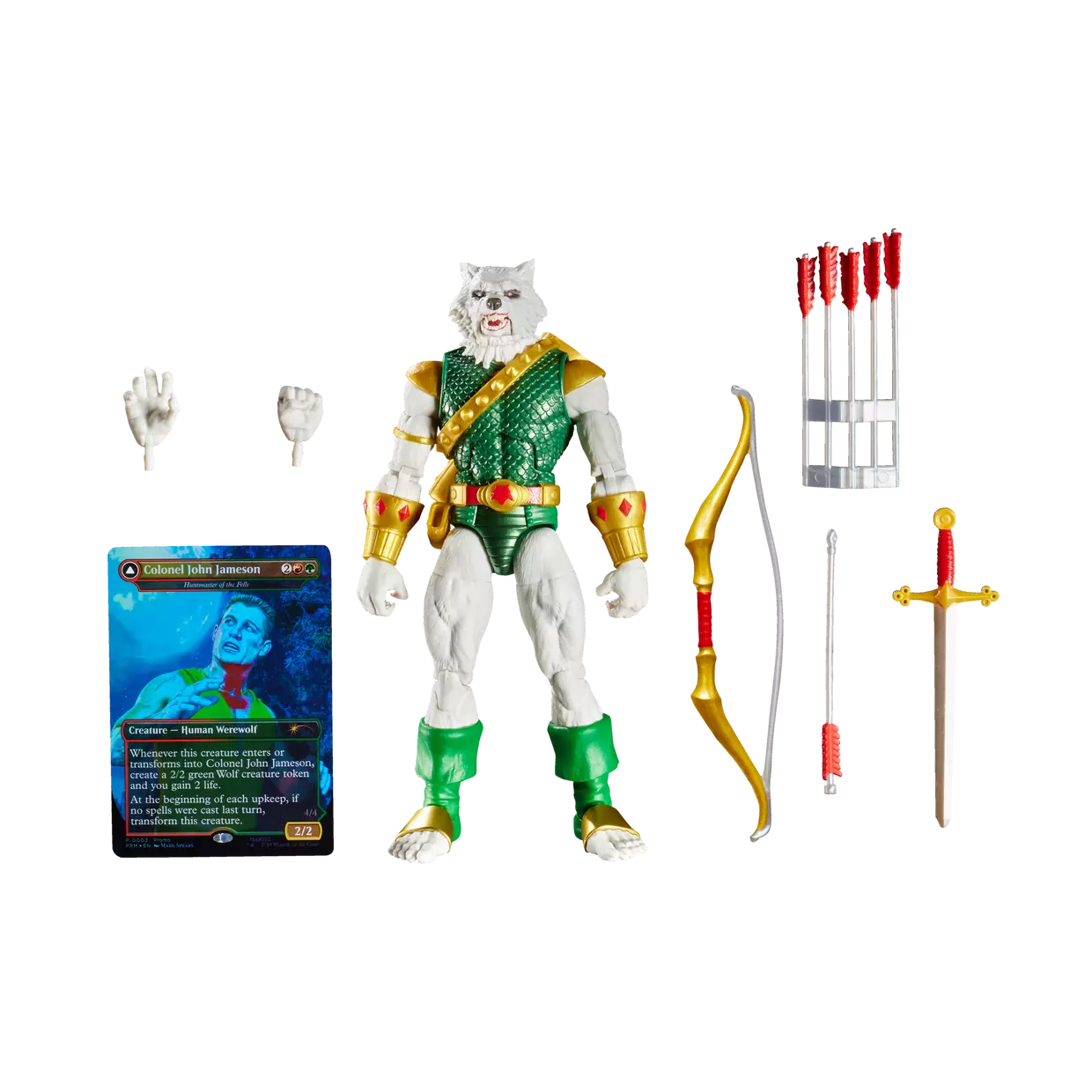 Marvel Legends Man-Wolf Action Figure with Exclusive Magic: The Gathering Card (Hasbro)