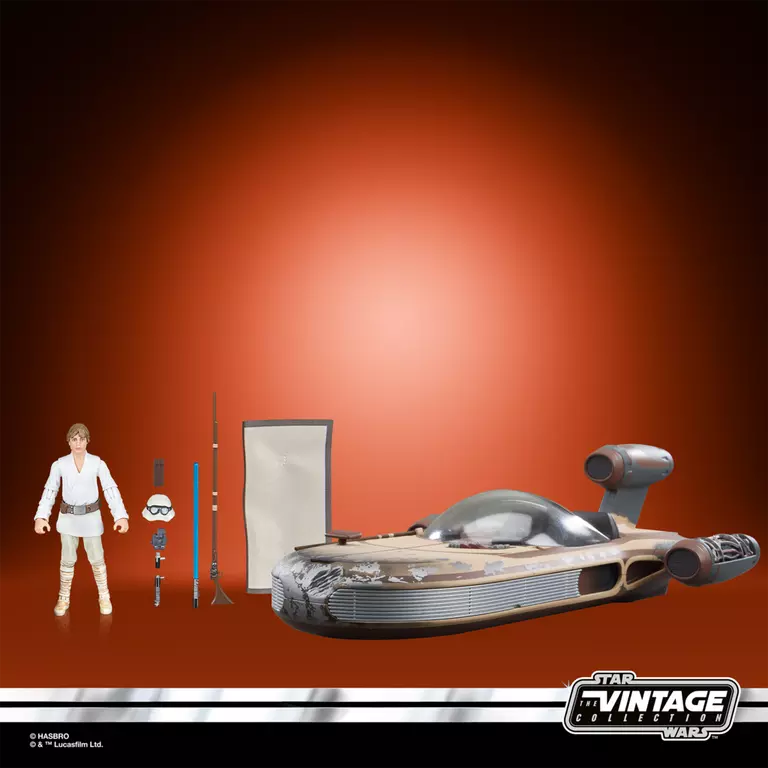 Star Wars: The Vintage Collection X-34 Landspeeder with Luke Skywalker (Tatooine) Action Figure (Hasbro)