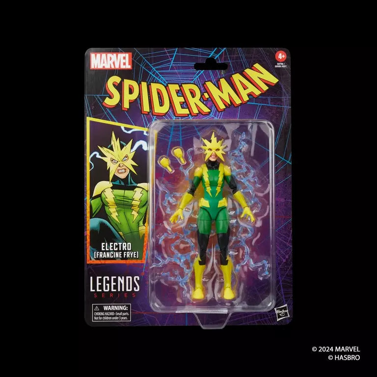 Spider-Man Marvel Legends Retro Collection Electro (Francine Frye) Action Figure (Hasbro)