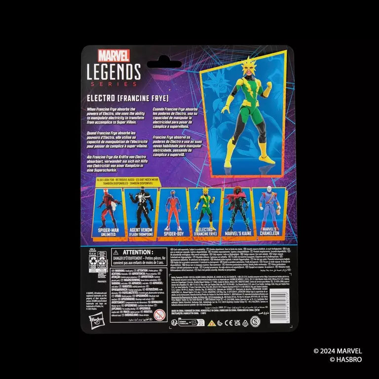 Spider-Man Marvel Legends Retro Collection Electro (Francine Frye) Action Figure (Hasbro)