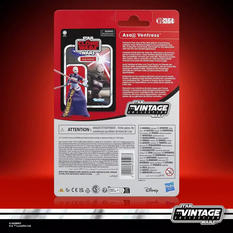 Star Wars: The Vintage Collection Asajj Ventress (The Clone Wars) Action Figure (Hasbro)