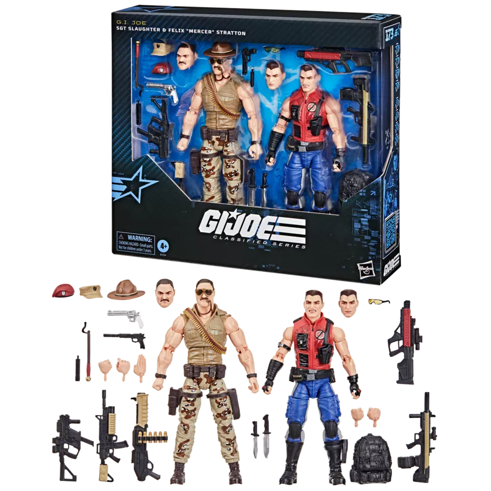 🔥PRESALE🔥G.I. Joe Classified Series #173 Sgt. Slaughter & Felix "Mercer" Stratton Action Figure Two-Pack (Hasbro)