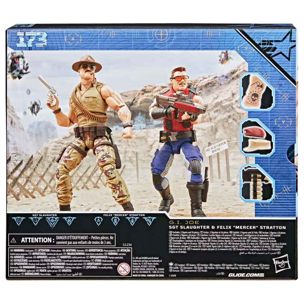 🔥PRESALE🔥G.I. Joe Classified Series #173 Sgt. Slaughter & Felix "Mercer" Stratton Action Figure Two-Pack (Hasbro)