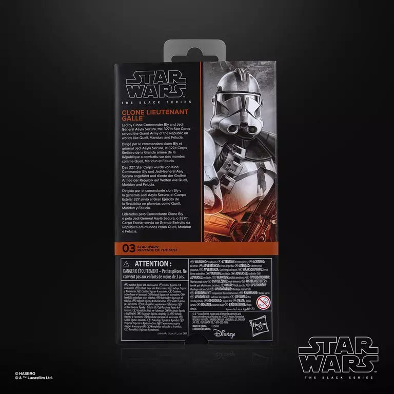 Star Wars: The Black Series 6" Clone Lieutenant Galle (Revenge of the Sith) Action Figure (Hasbro)