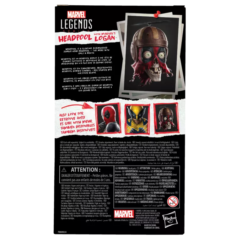 Deadpool & Wolverine Marvel Legends Headpool with Marvel's Logan Action Figure (Hasbro)