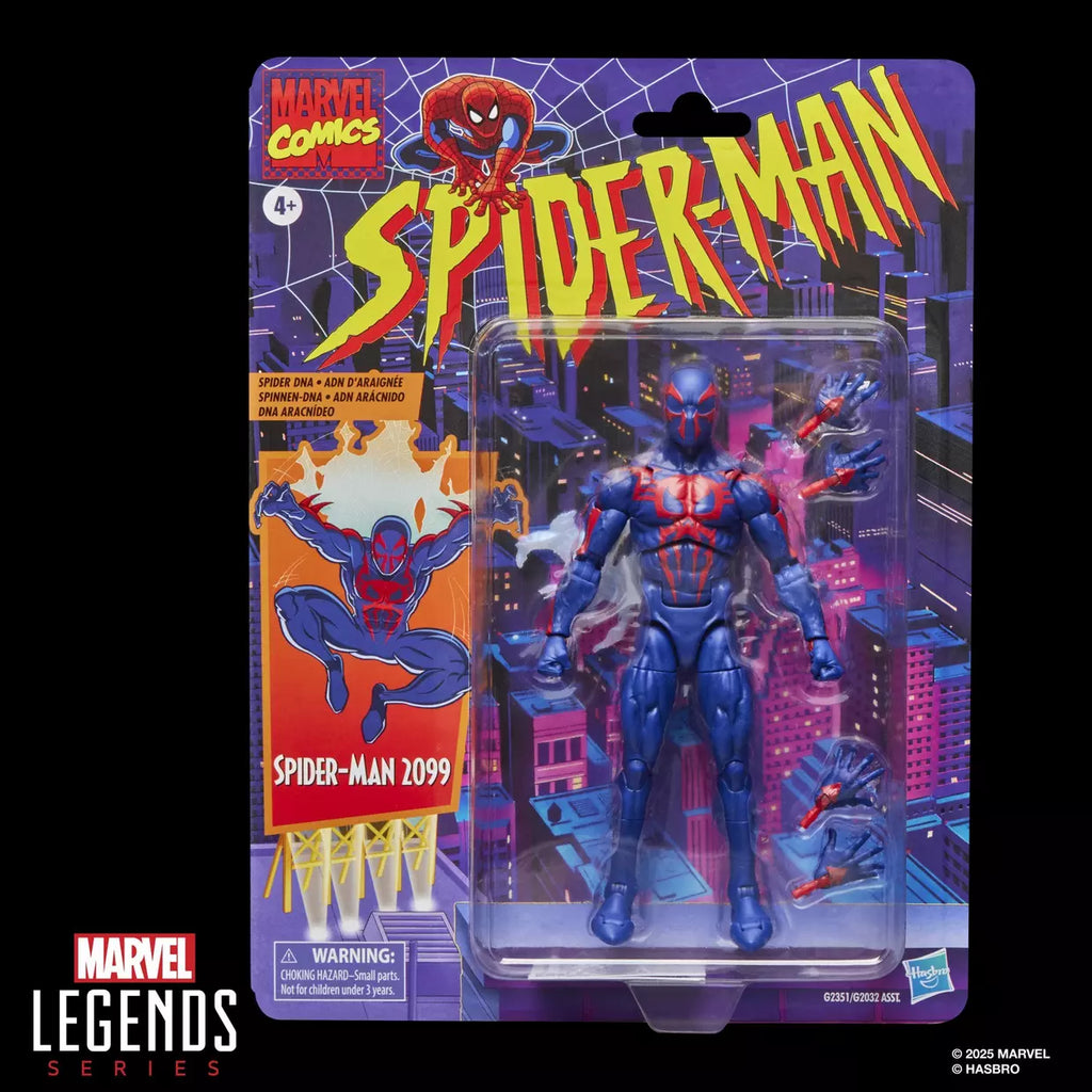 🔥PRESALE🔥Spider-Man Marvel Legends Retro Collection Spider-Man 2099 Action Figure (Hasbro)