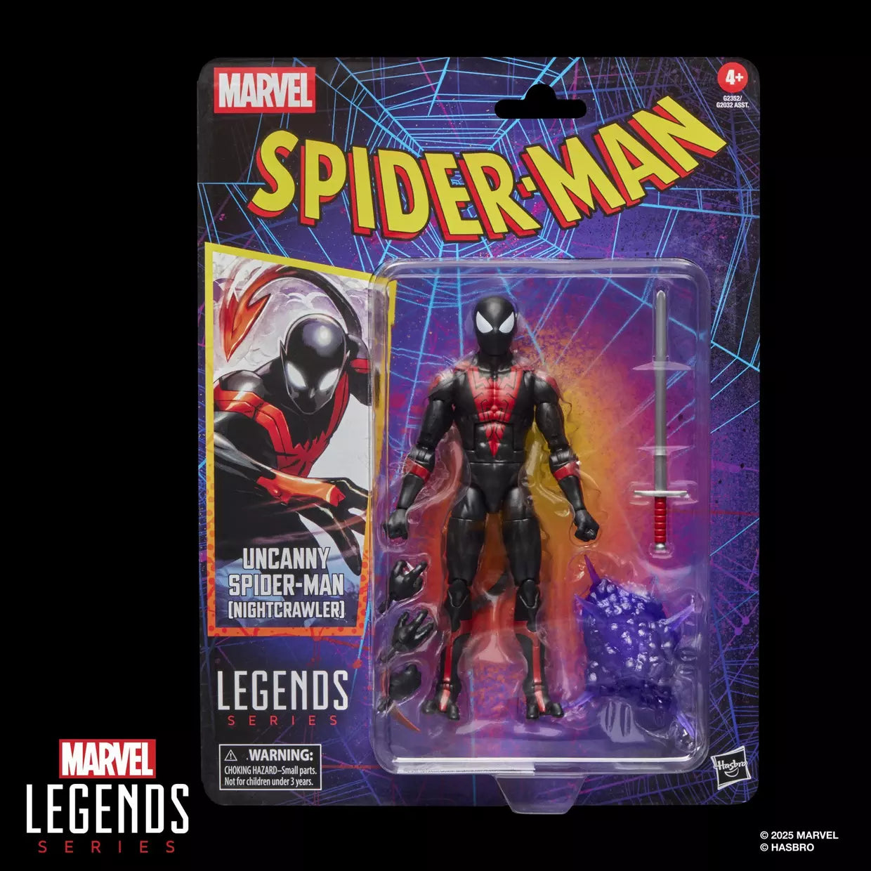 🔥PRESALE🔥Spider-Man Marvel Legends Retro Collection Spider-Man (Nightcrawler) Action Figure (Hasbro)