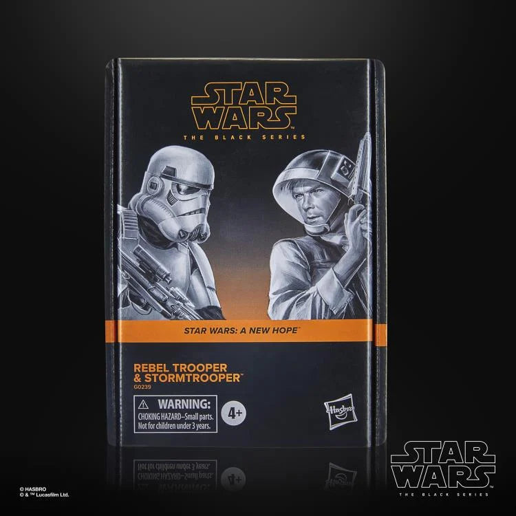Star Wars The Black Series A New Hope Rebel Trooper & Stormtrooper Action Figure Set (Hasbro)