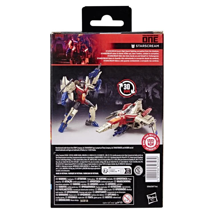 Transformers: One Studio Series Deluxe Class Starscream Action Figure (Hasbro)