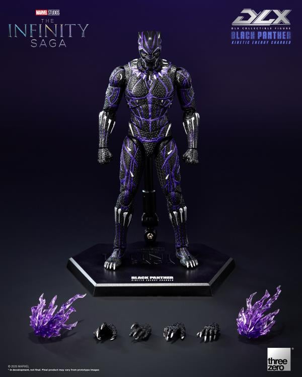 🔥PRESALE🔥Marvel: The Infinity Saga DLX Black Panther (Kinetic Energy Charged) 1/12 Scale Action Figure (Threezero)