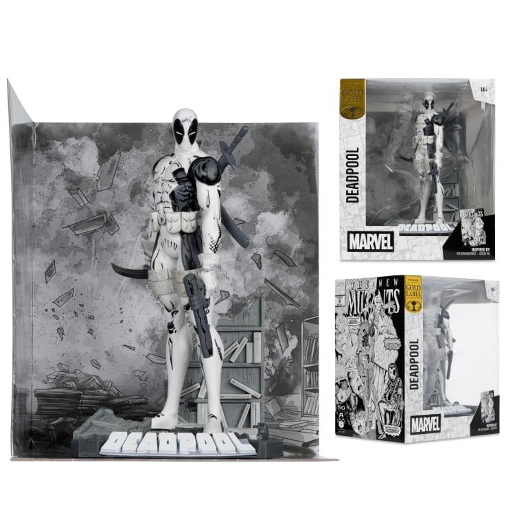 Marvel Comics Gold Label Deadpool (Line Art Ver.) (The New Mutants #98) 1/10 Scale Figure (McFarlane Toys)