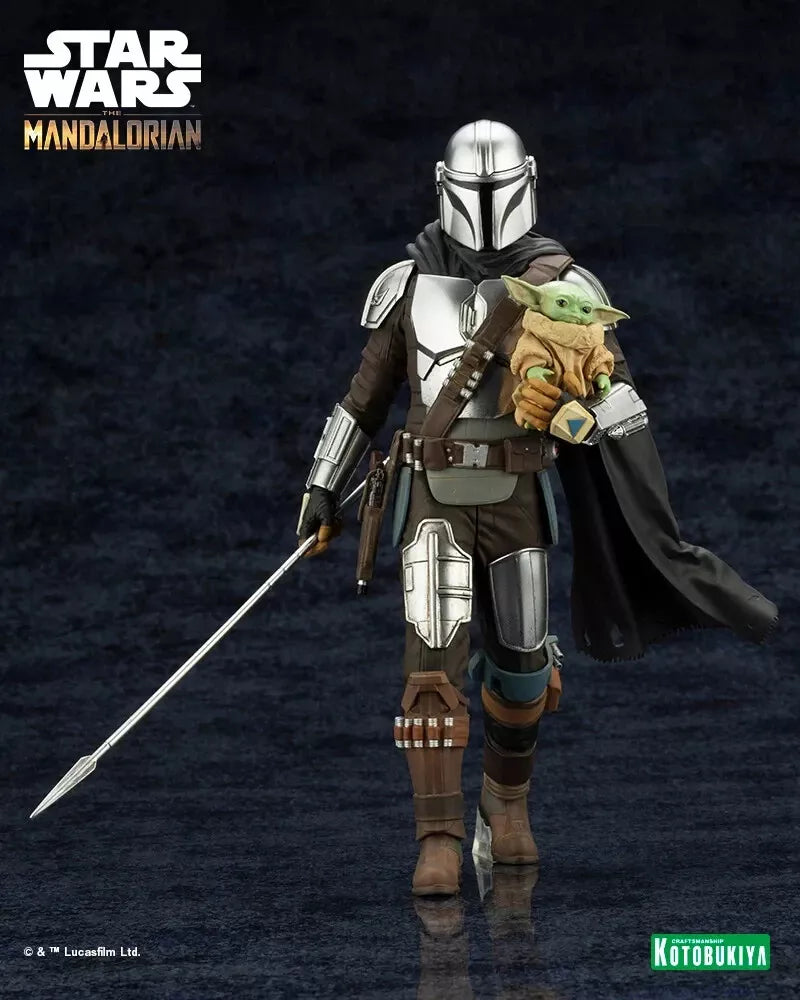 Kotobukiya The Mandalorian The Mandalorian & Grogu Beskar Staff ArtFX+ Statue