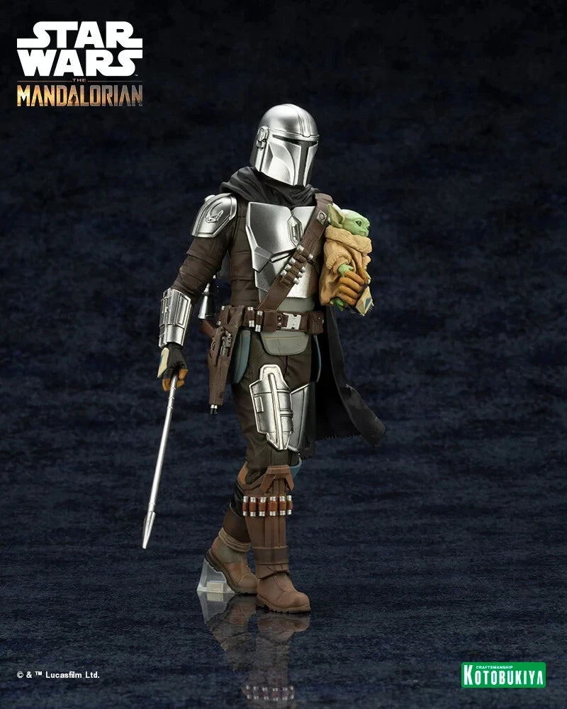 Kotobukiya The Mandalorian The Mandalorian & Grogu Beskar Staff ArtFX+ Statue